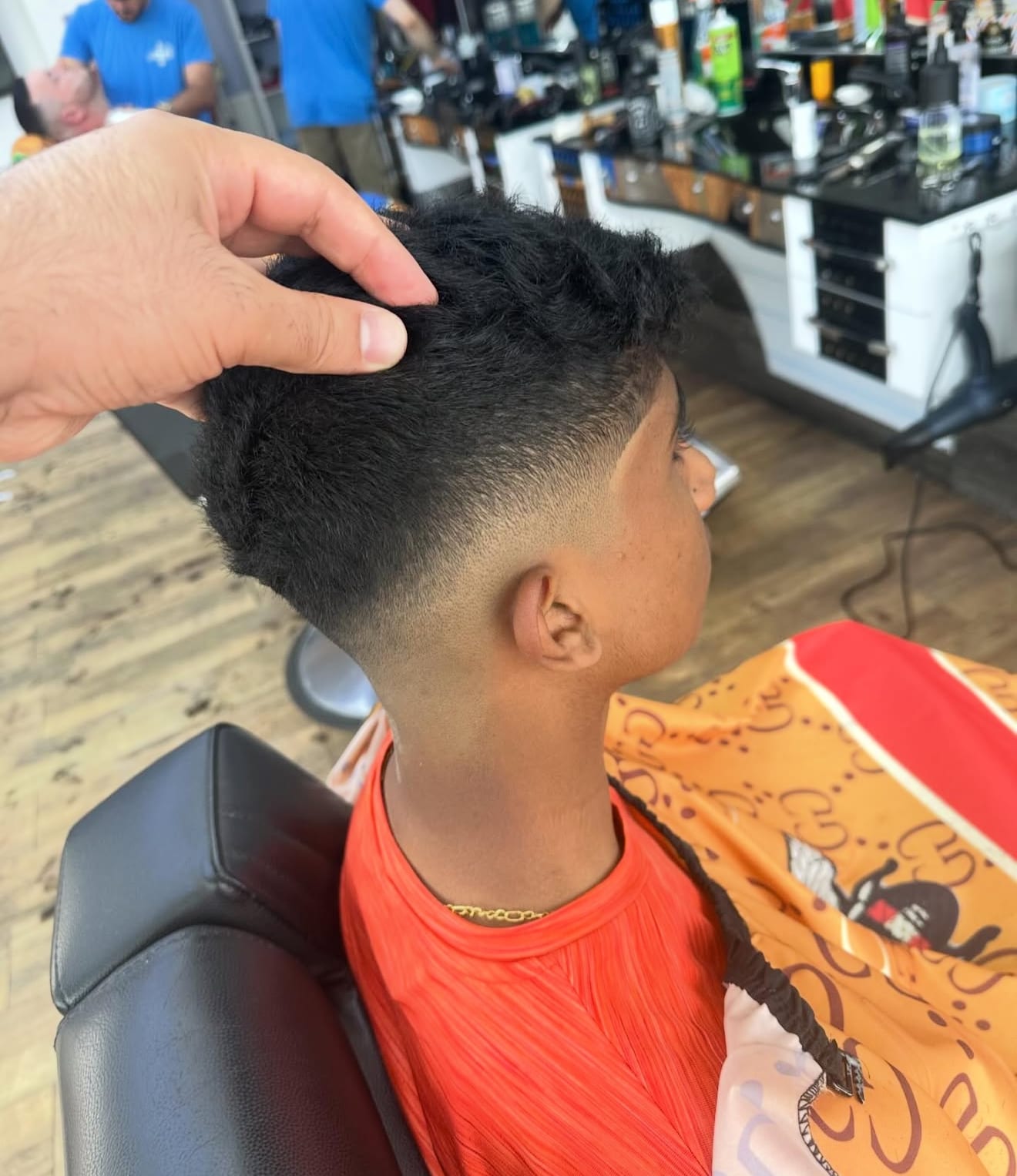 Kids high fade with textured top